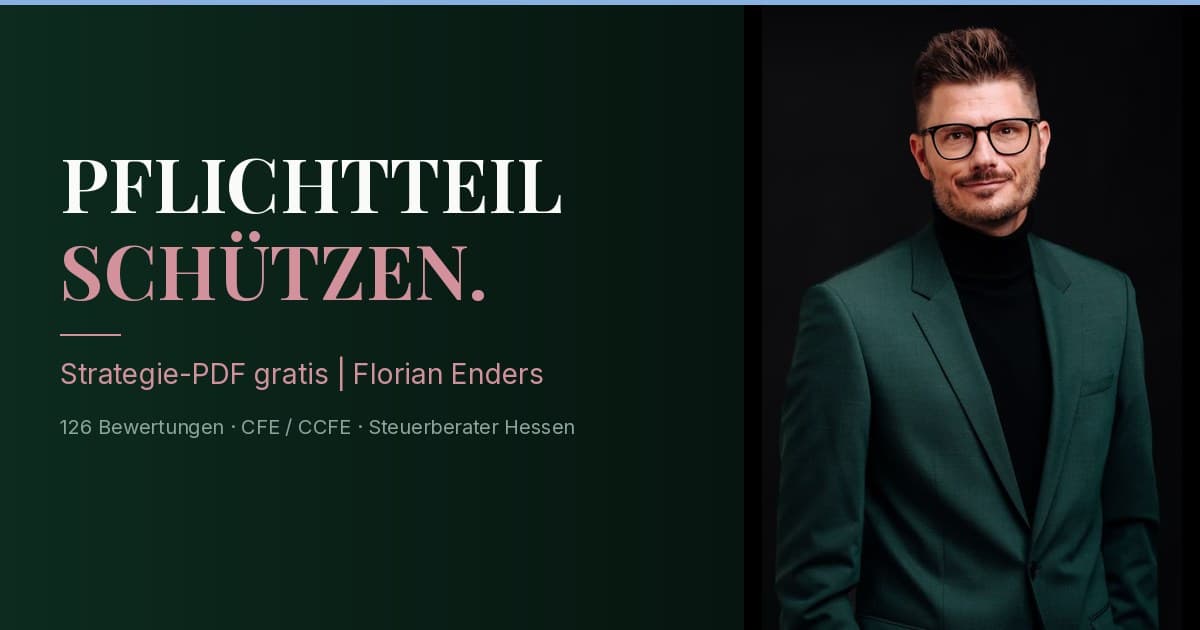 Pflichtteil-Schutz Strategien Cover: Justizwaage, Schlüssel und Notizbuch