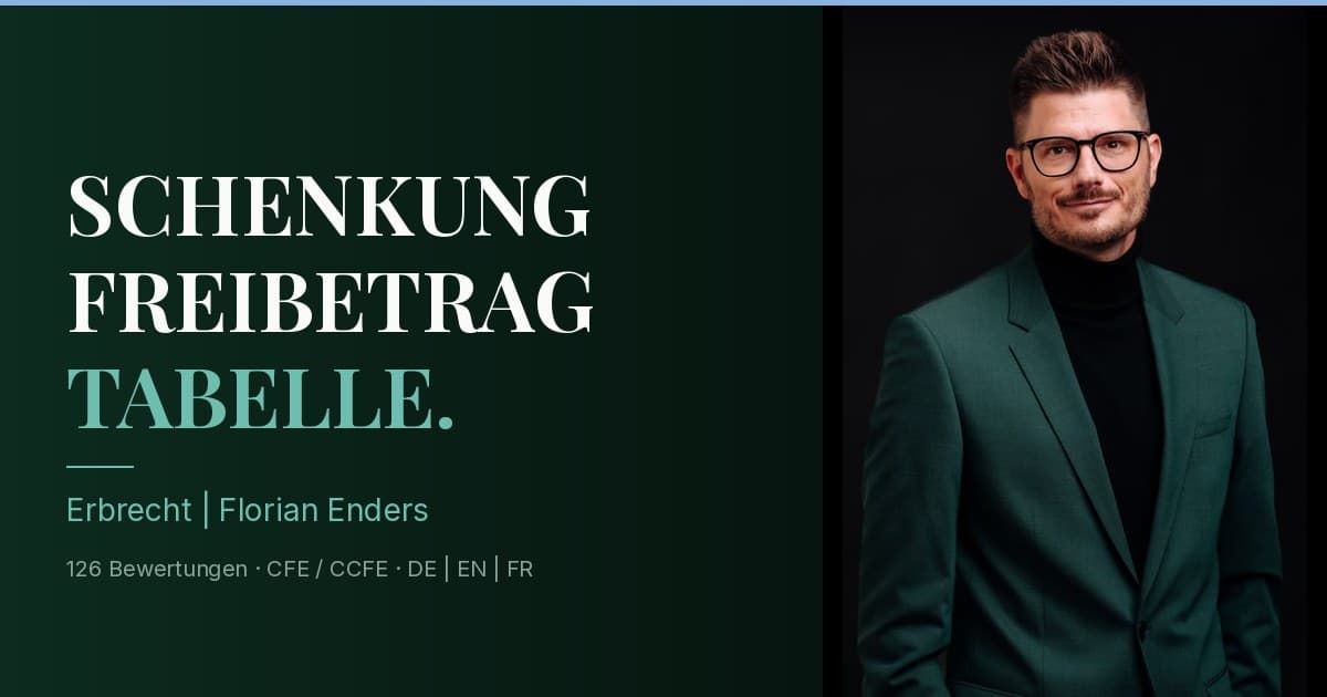 Schenkung Freibetrag 2026: Tabelle und Regeln im Überblick