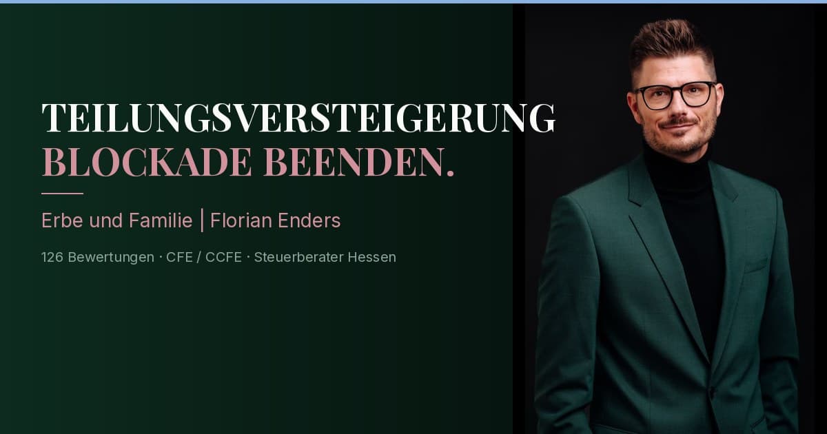 Teilungsversteigerung der Erbengemeinschaft — wenn ein Miterbe blockiert