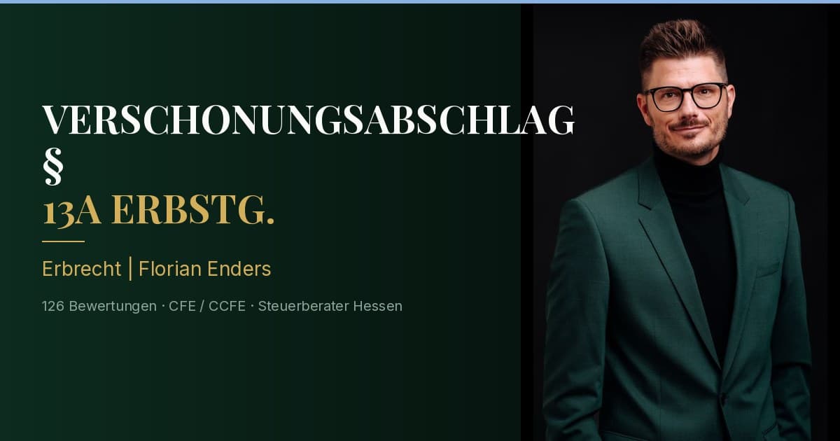 Florian Enders erläutert Verschonungsabschlag § 13a ErbStG bei der Unternehmensnachfolge im Beratungsgespräch