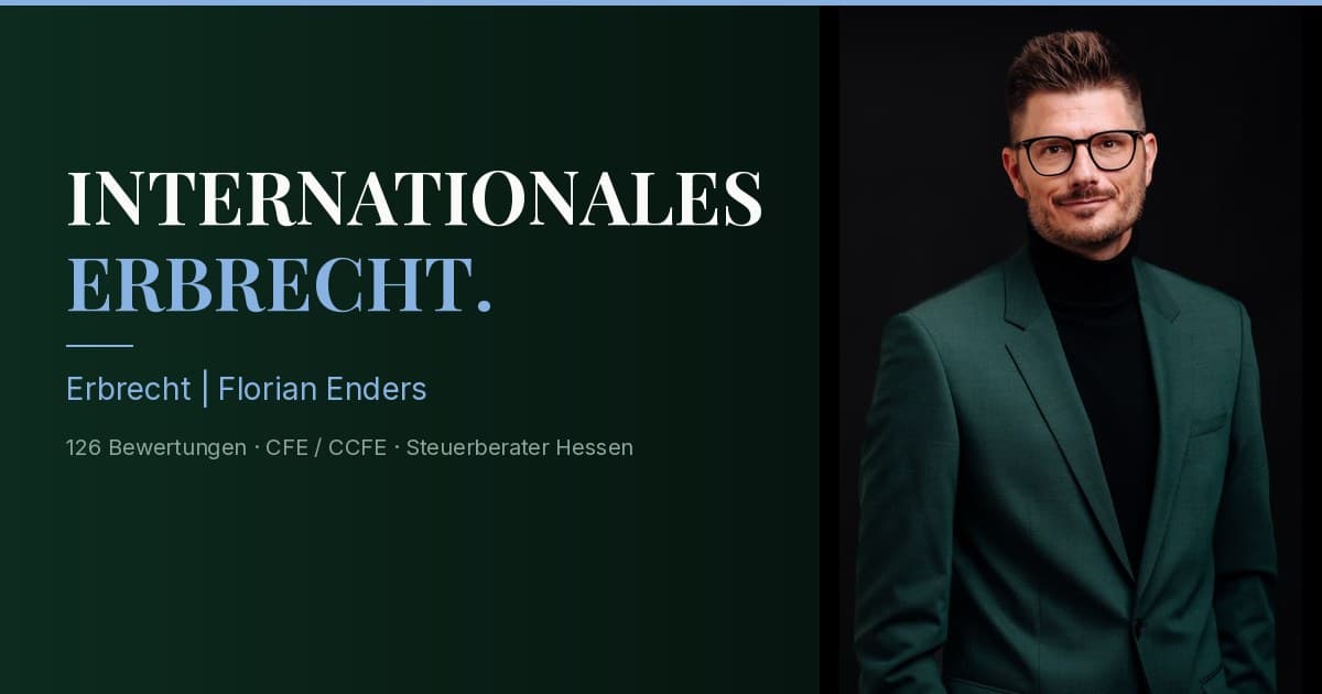 Florian Enders berät zum internationalen Erbrecht und der EU-ErbVO