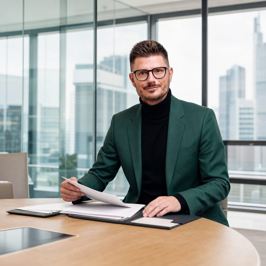 Florian Enders berät zur frühzeitigen Unternehmensnachfolge im Beratungsgespräch