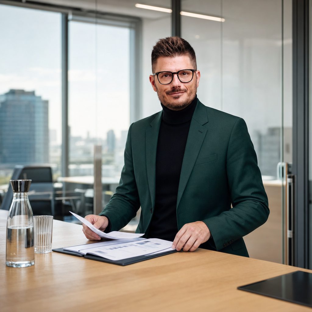Florian Enders erläutert Verschonungsabschlag § 13a ErbStG bei der Unternehmensnachfolge im Beratungsgespräch